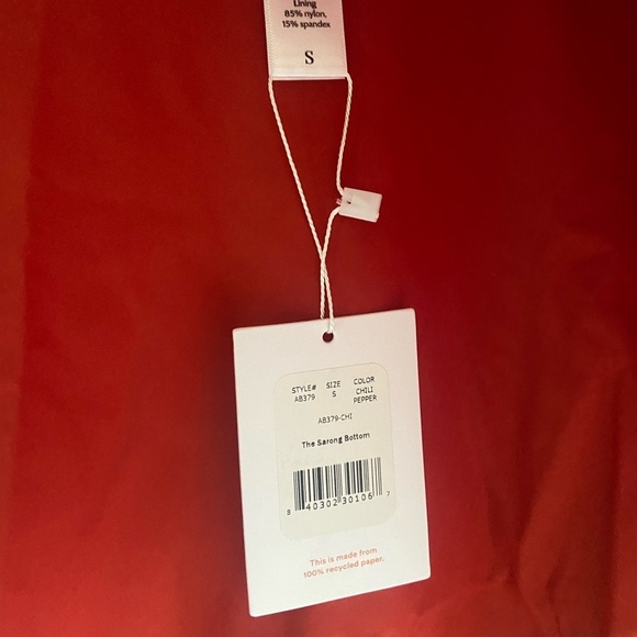 Andie Swim Chili Pepper Sarong Bottom‎ Cover-up Size Small S NWT AB379 - Picture 5 of 7